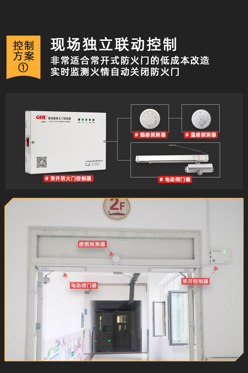 常開防火門電動(dòng)閉門器獨(dú)立聯(lián)動(dòng)系統(tǒng)
