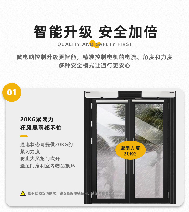 智能升級，安全加倍：20kg緊閉力