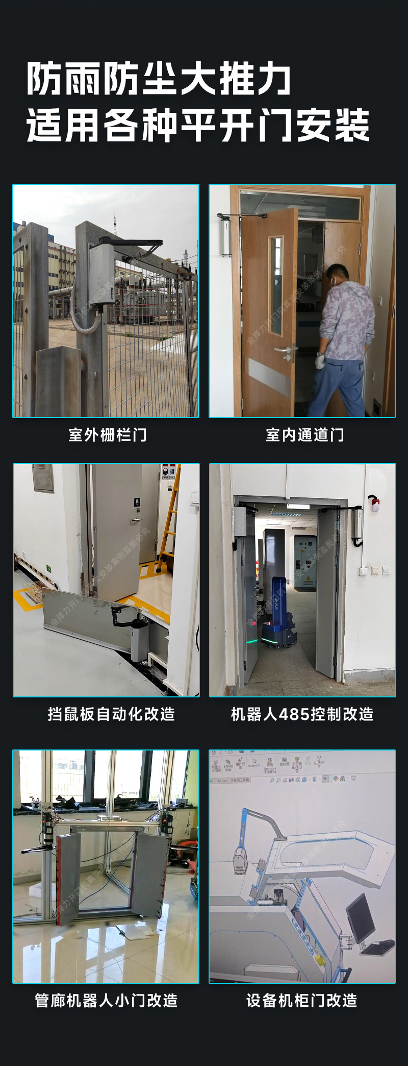 工業級自動開門機改造案例