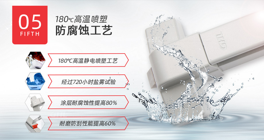 金捍力逃生門鎖表面經(jīng)過高溫噴塑工藝處理，防腐耐磨性能提高60！